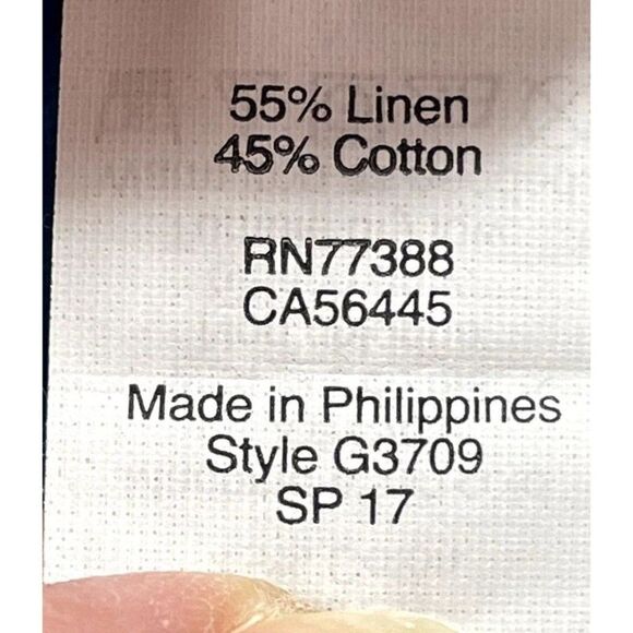 J. Crew Factory pull on linen shorts, size 00, NWT, blue - Picture 5 of 6